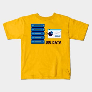 Big data flat illustration design Kids T-Shirt